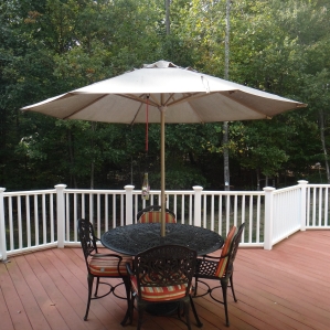Deck with patio furniture
